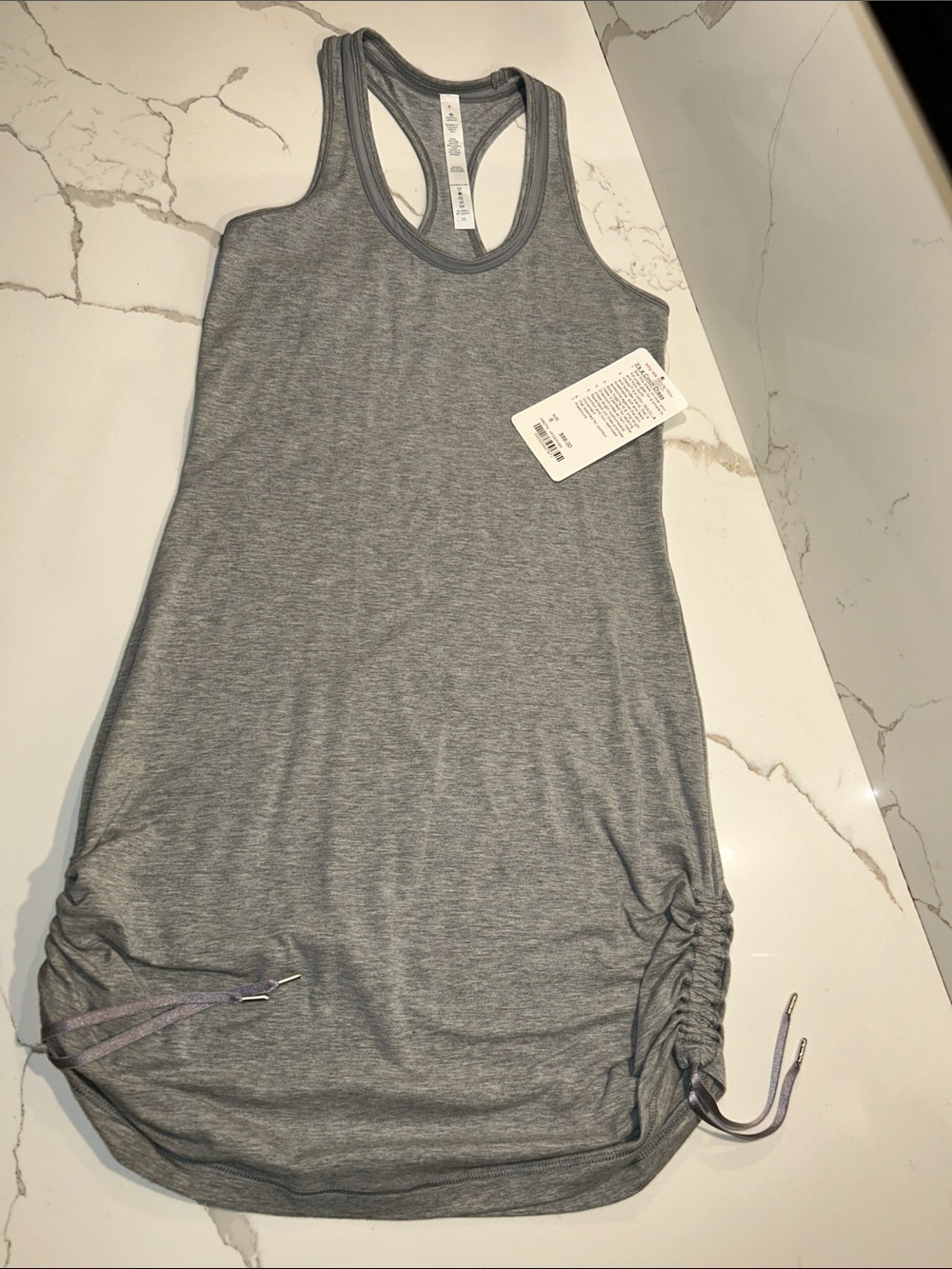 lululemon athletica Itβs a Cinch Dress Gray Racerback Drawstring